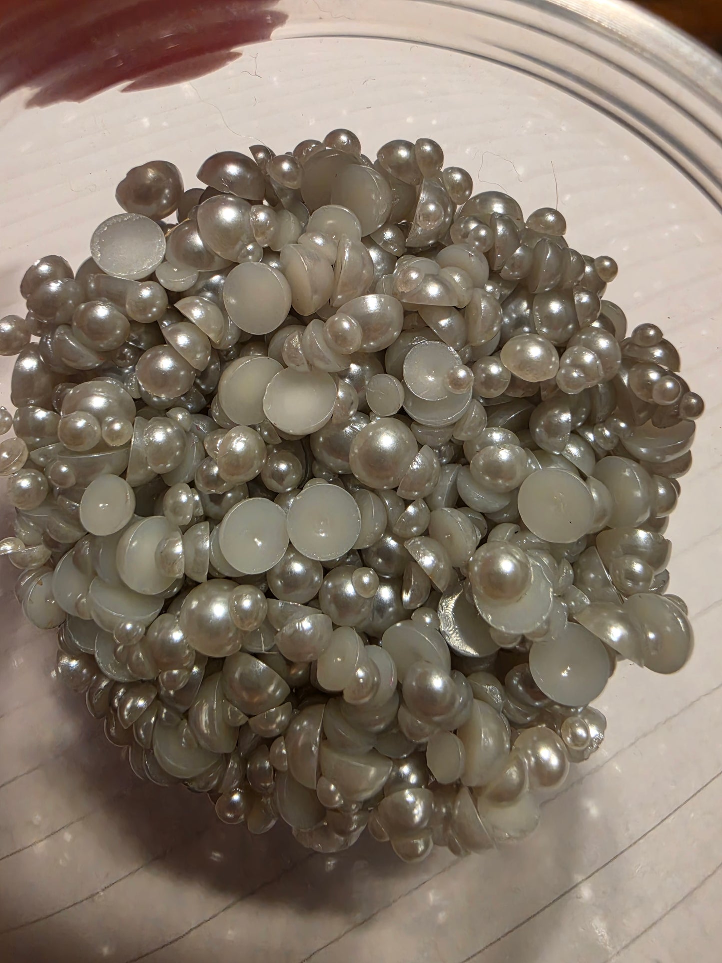 Sterling Domed Flatback Pearls