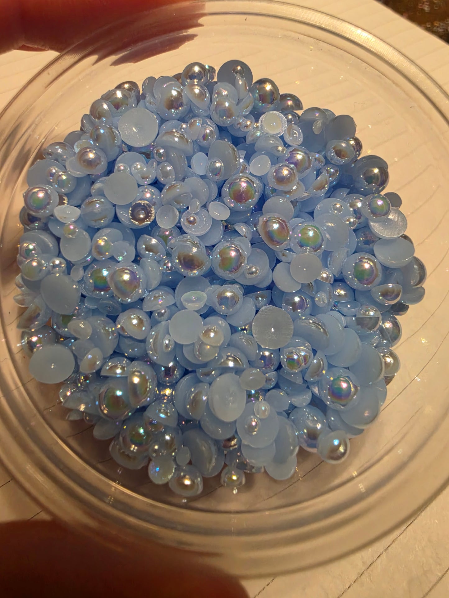 Baby Boy Domed Flatback Pearls