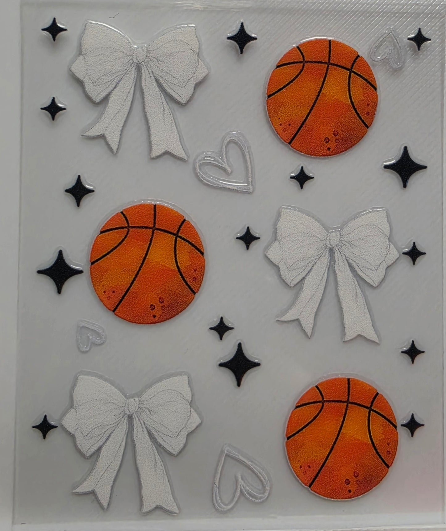 B43-Basketball Bow Spray Bottle Decal