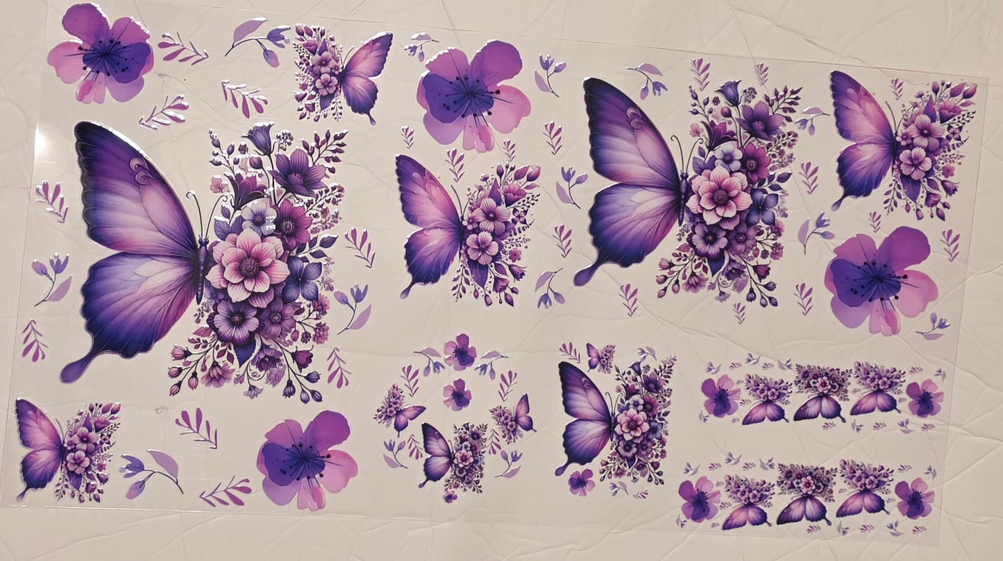C33- Purple Butterfly 6 PC Set