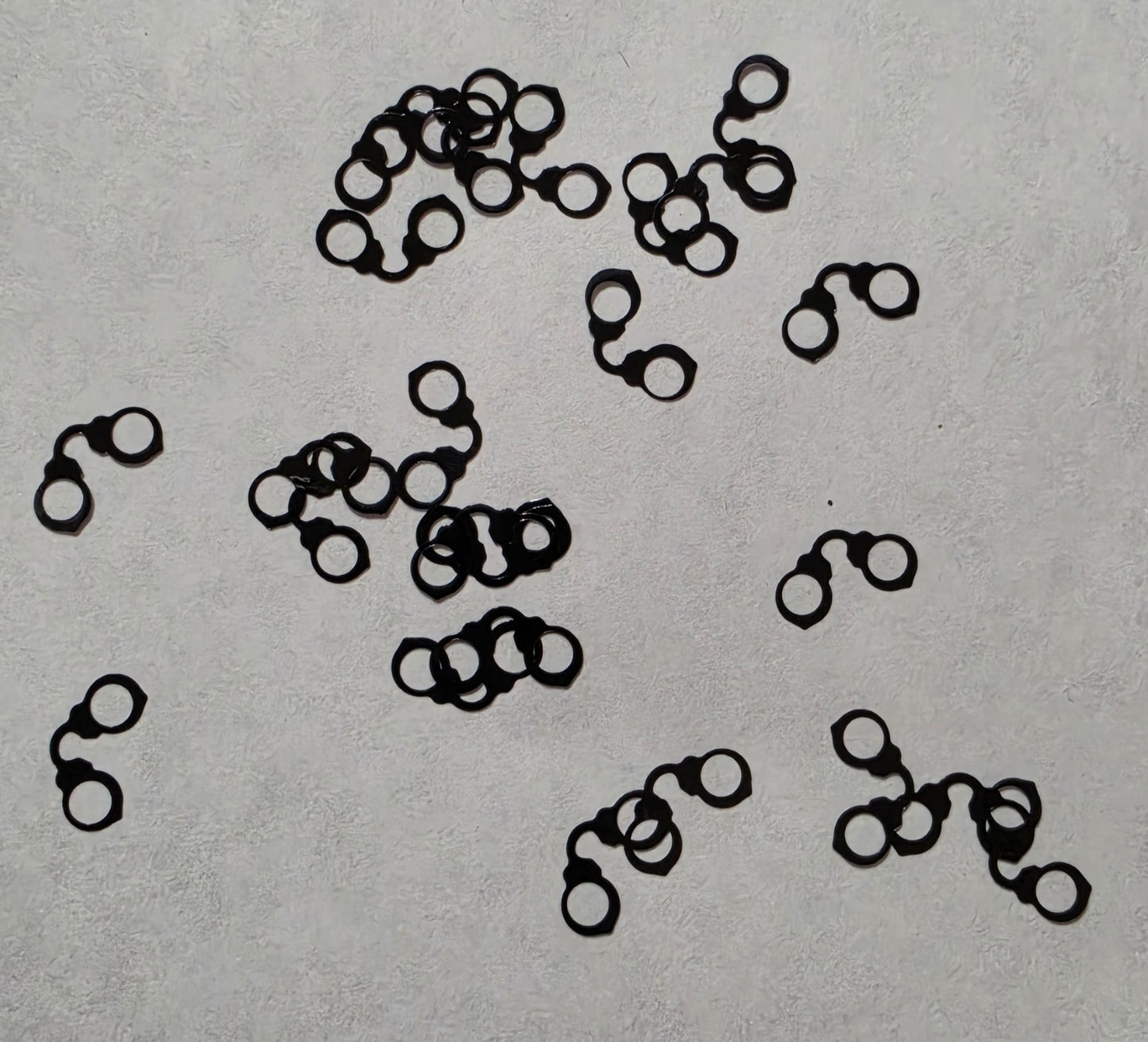Handcuffs (black) Shaped Glitter
