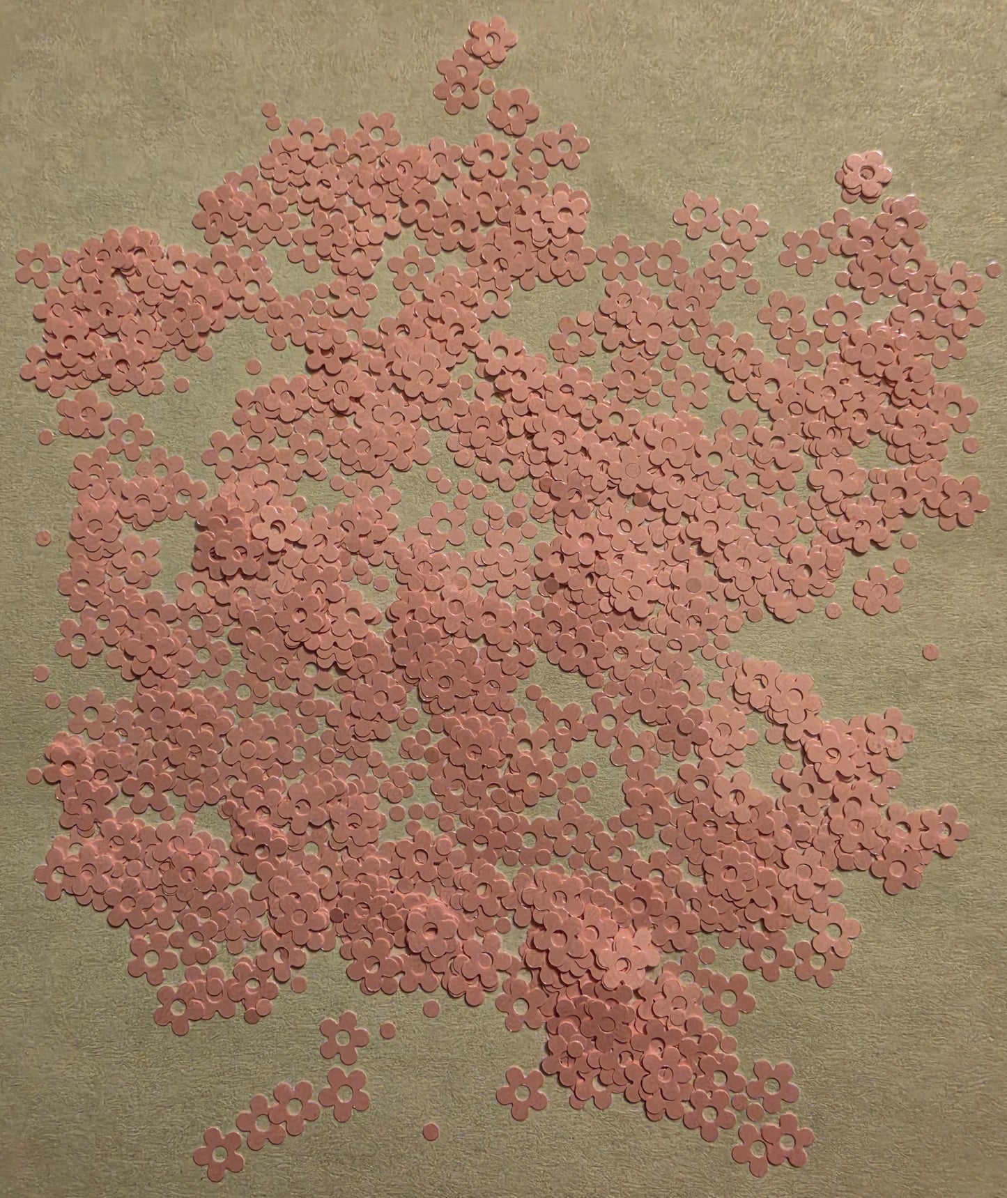 Pink Hollow Flower Shaped Glitter
