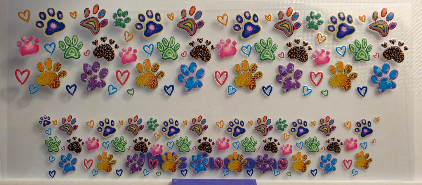 E25- Paw Prints Shotglass Decal