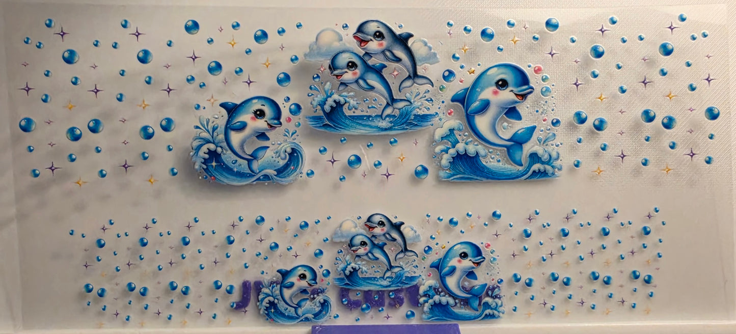 E17- Dolphin Shotglass Decal
