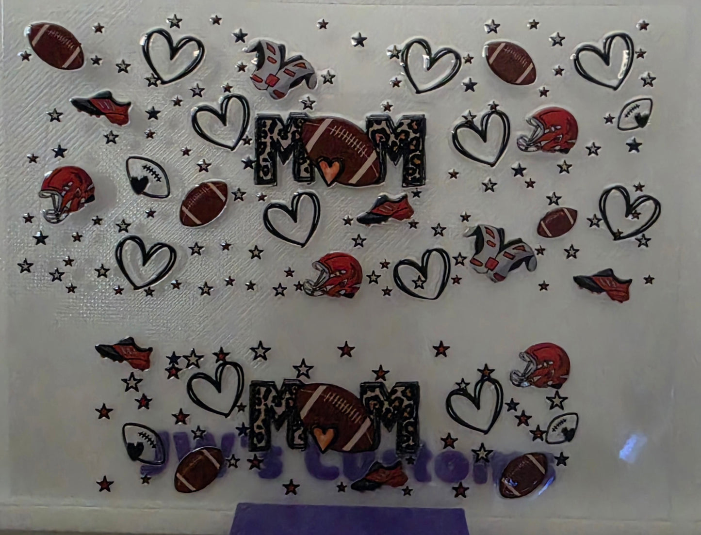 D7-Football Mom Stanly Keychain Decal