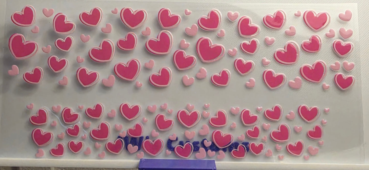 E54- Hearts Shotglass Decal