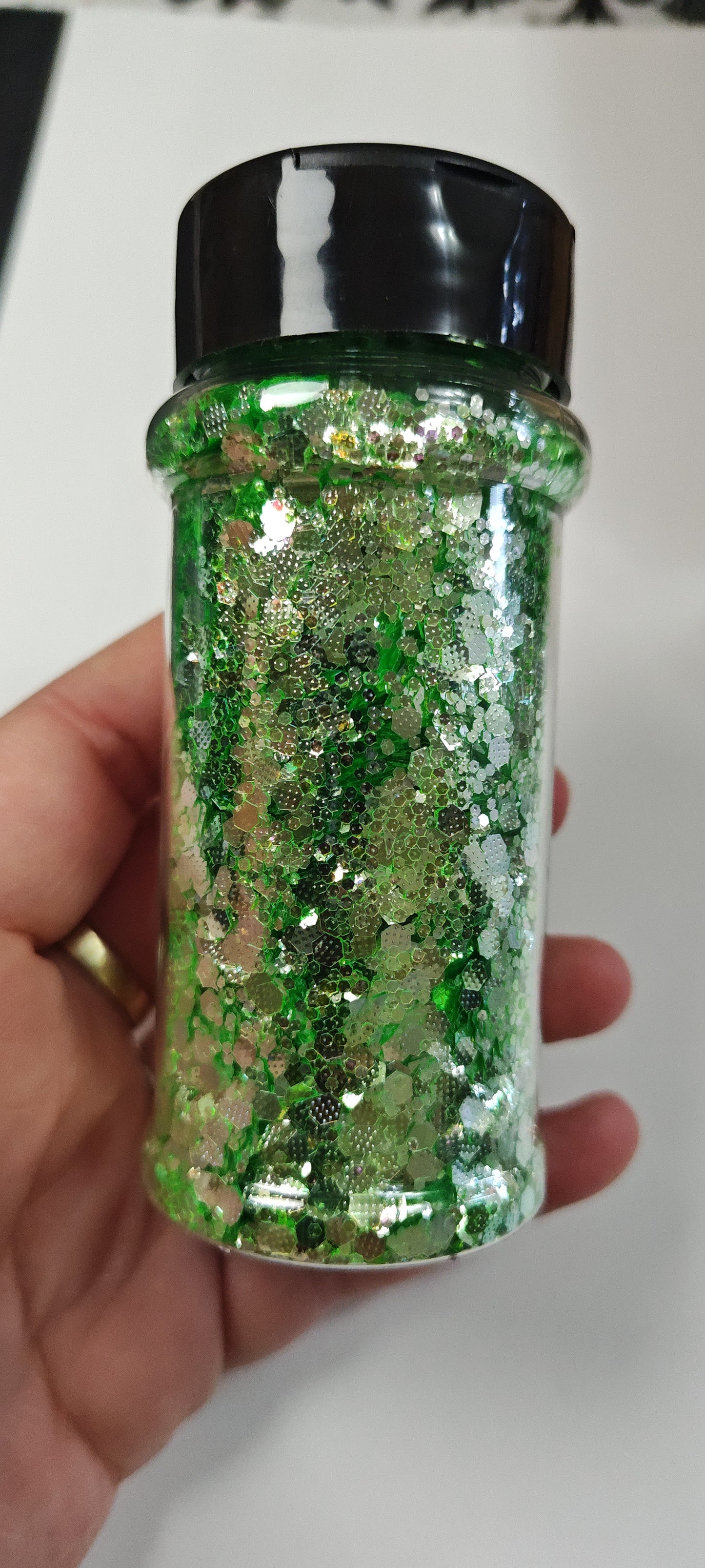 Green diamond Embossed Glitter