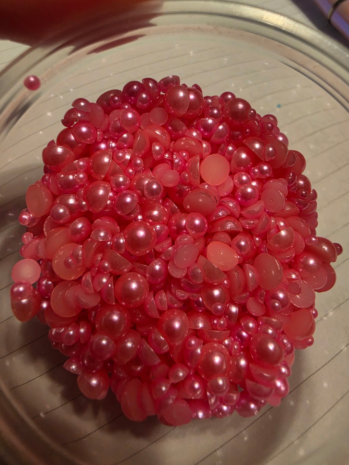 Blush Domed Flatback Pearls