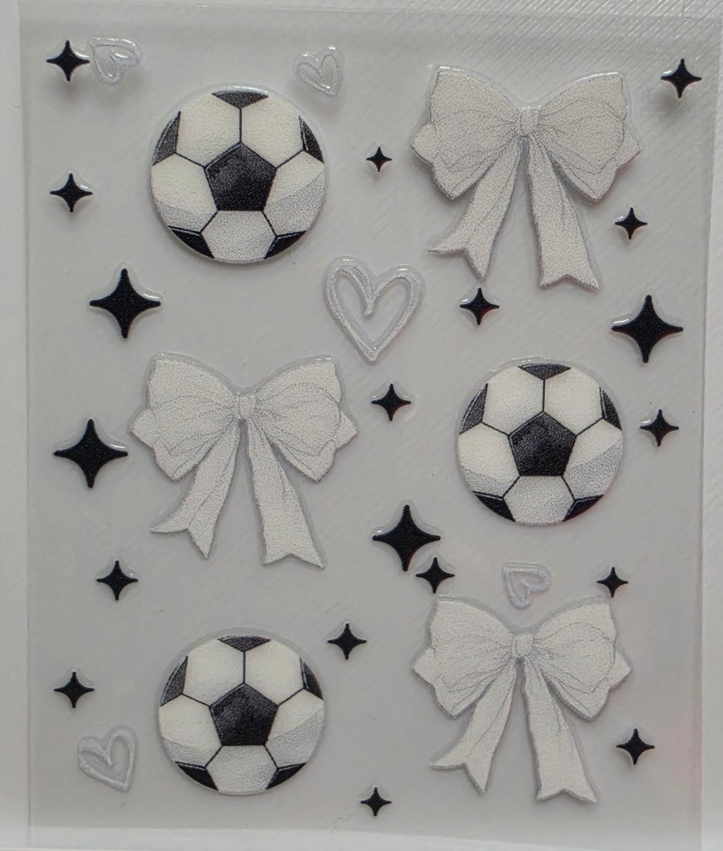 B41-Soccer Bow Spray Bottle Decal