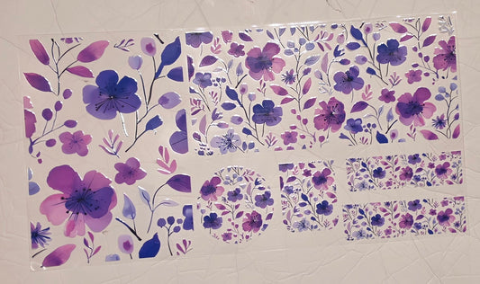 C18- Purple Flower 6 PC Set