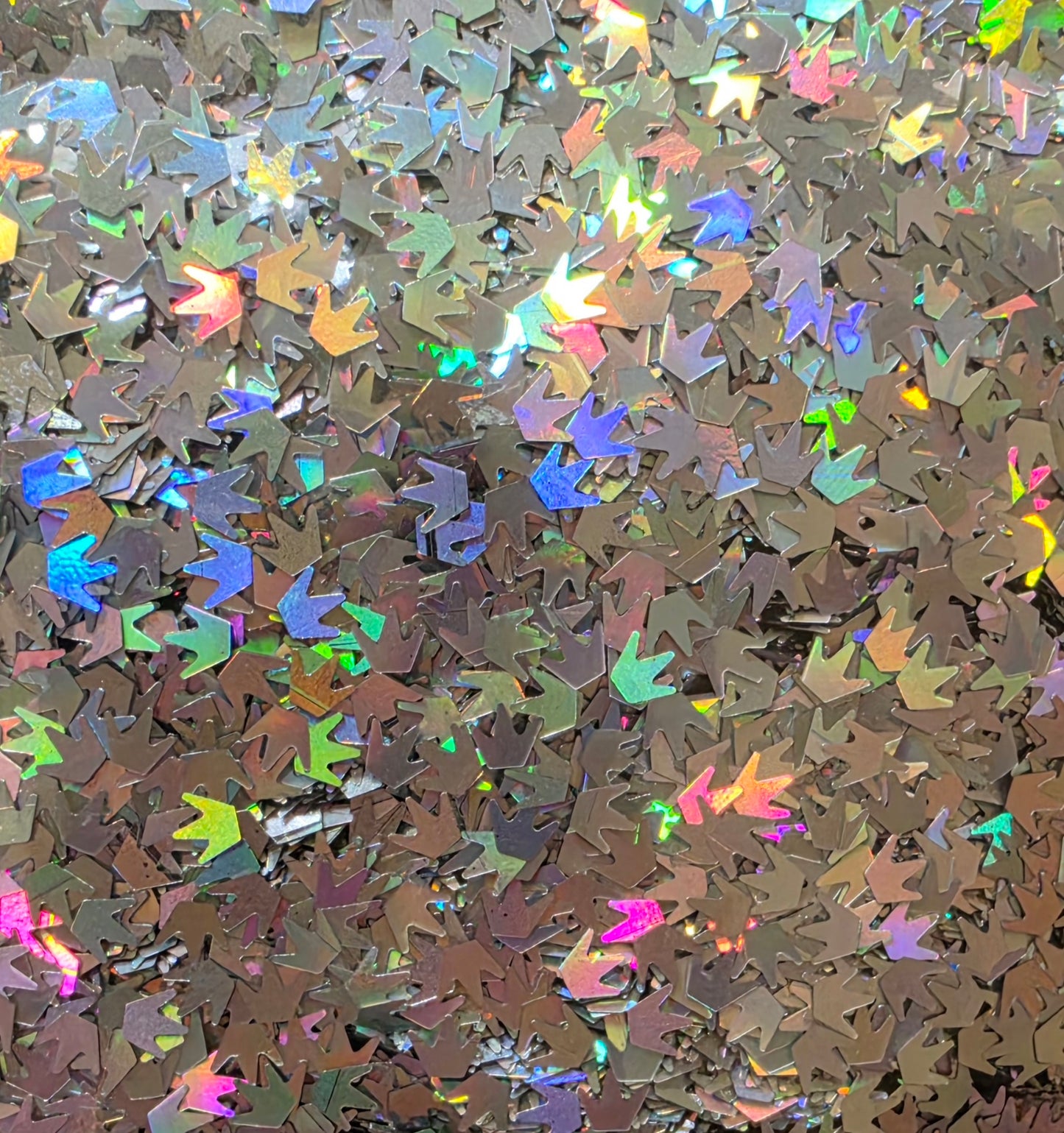 Crown (silver) Shaped Glitter