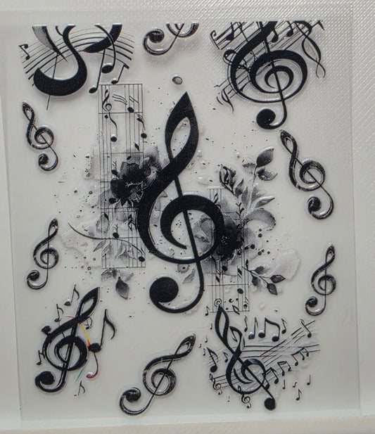 B20-Music Note Spray Bottle Decal