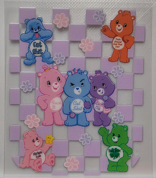 B21-Naughty Care bears Spray Bottle Decal