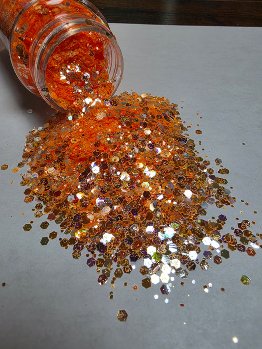 Orange Flashy Glitter