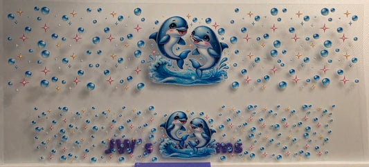 E43- Dolphin Shotglass Decal