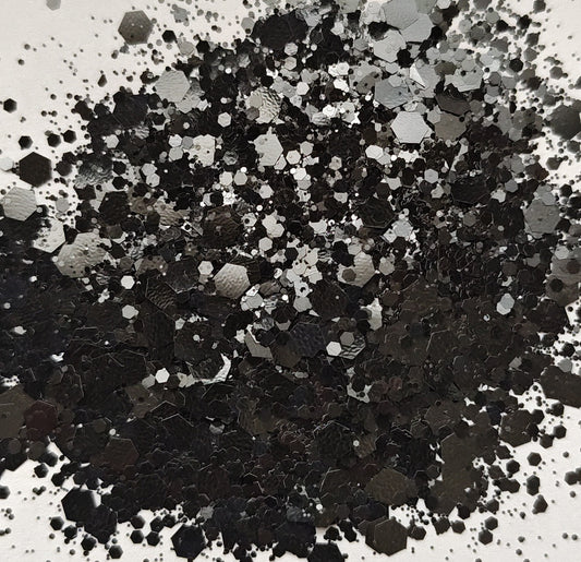 Black Matte Glitter