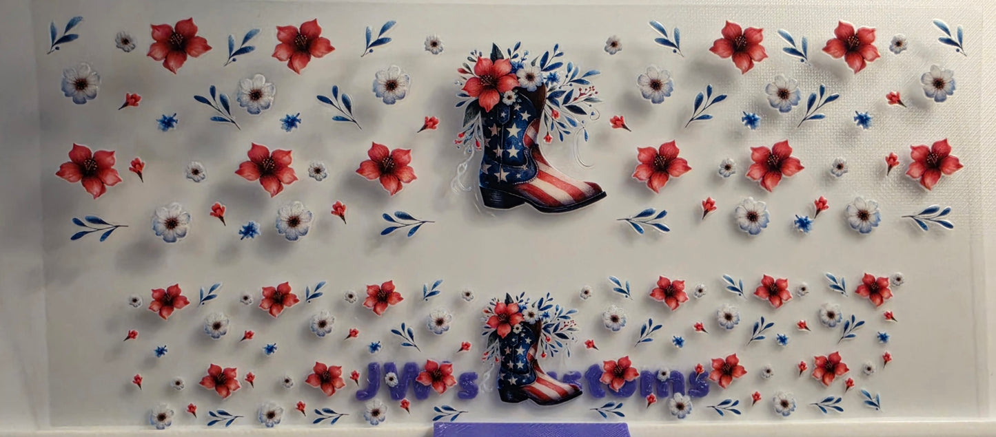 E41- USA Boots Shotglass Decal