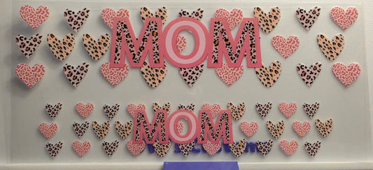 E48- Cheetah Mom Shotglass Decal