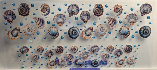 E11- Seashell (blue) Shotglass Decal