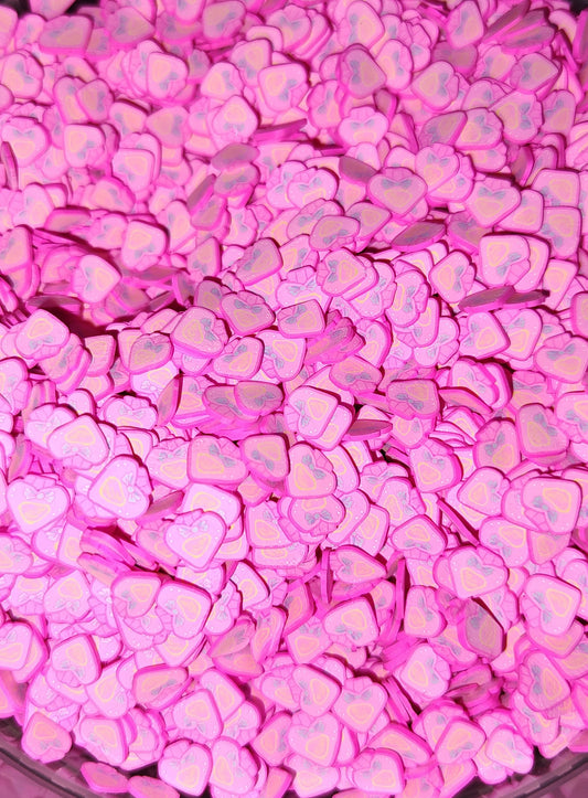 Heart with bow Polymer Clay