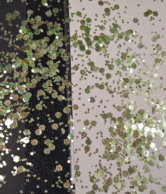 Green diamond Embossed Glitter