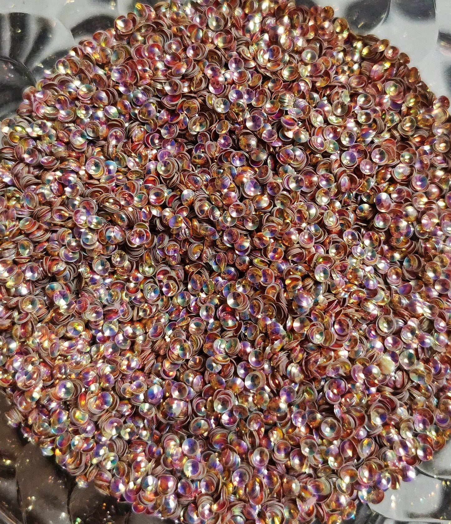 Rose Metal pearl glitter