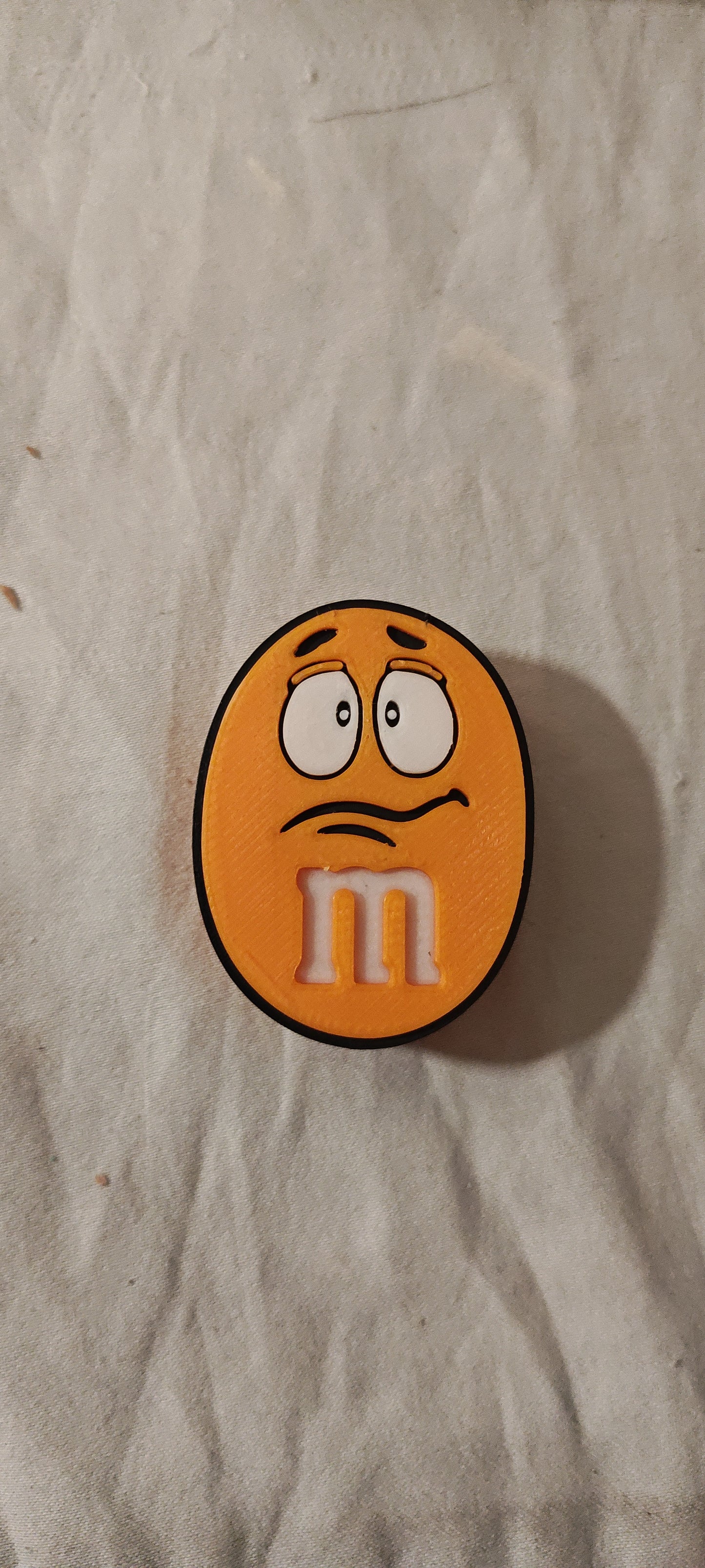 Orange M&M topper