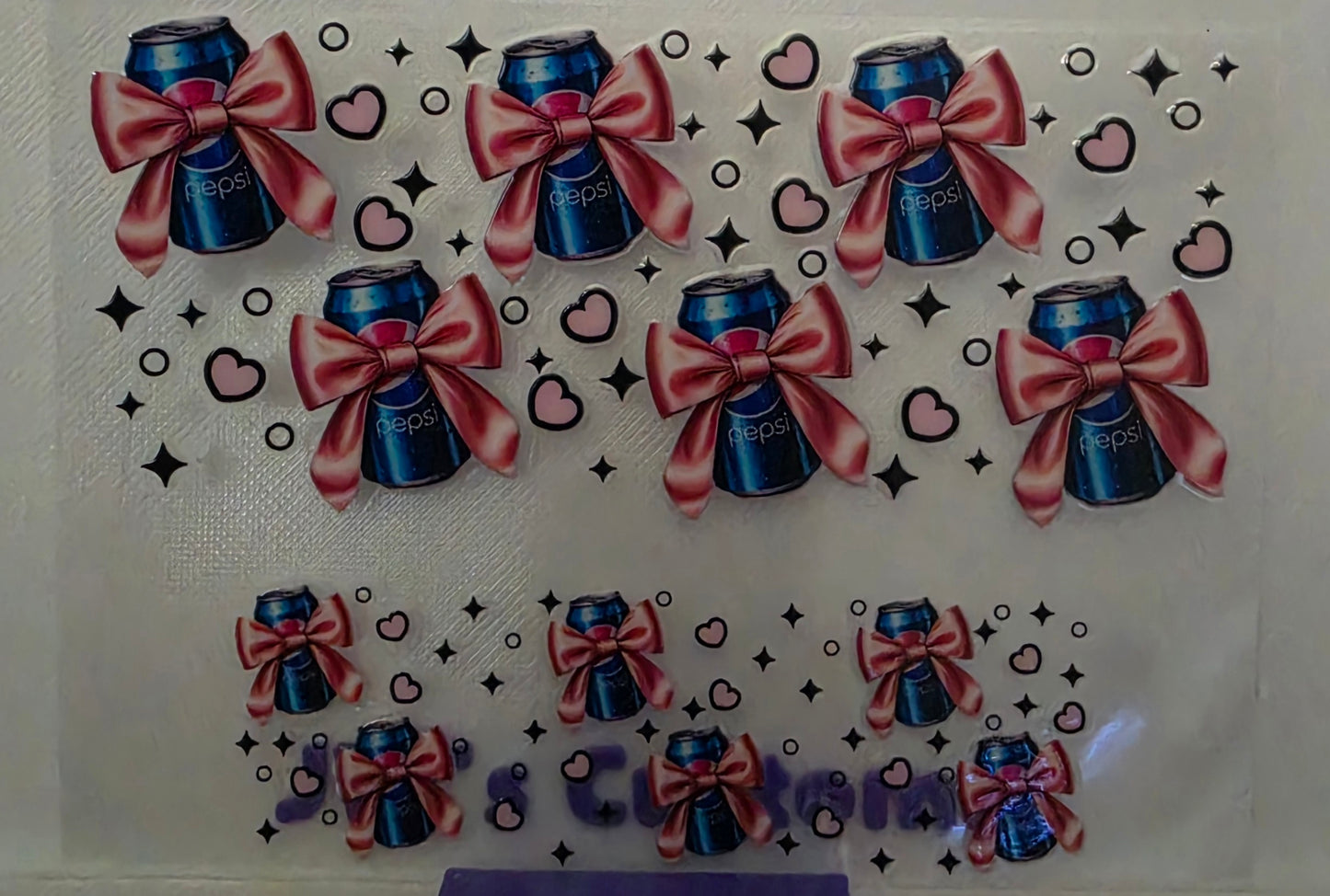 D32-Pepsi Bow Stanly Keychain Decal