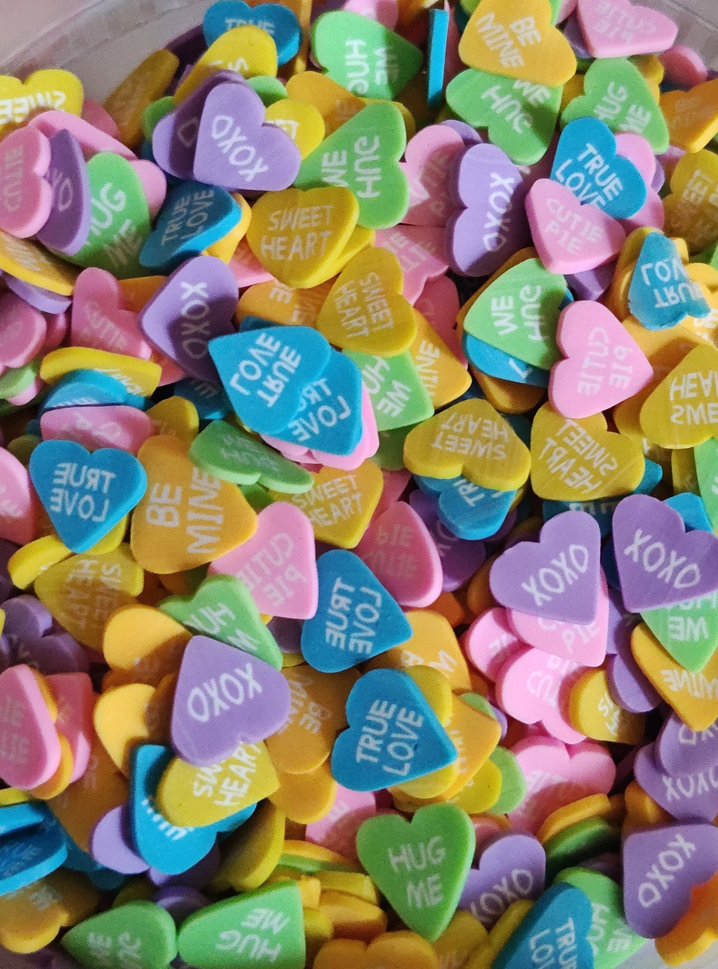 Candy Hearts Polymer Clay