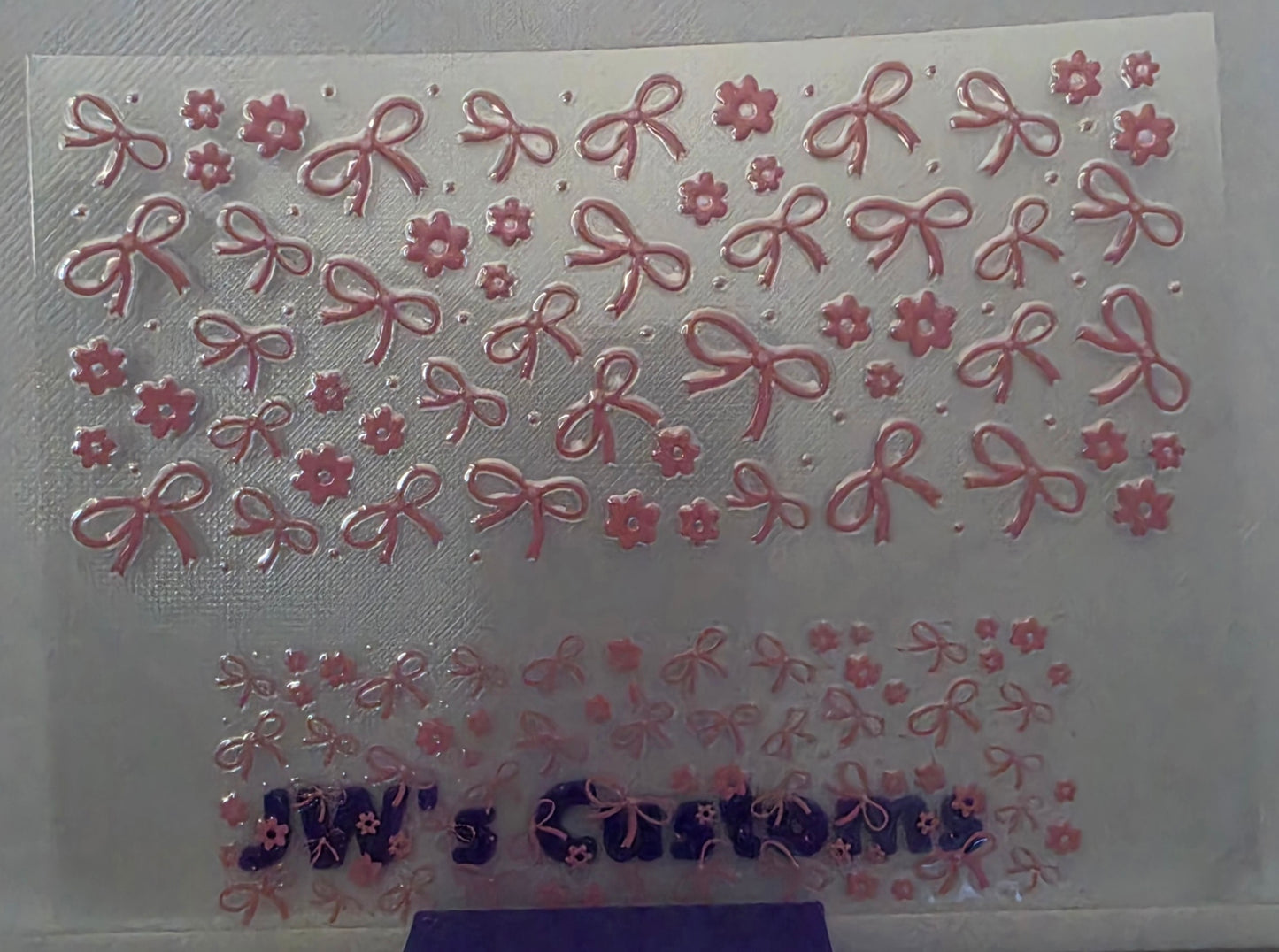 D31-Pink Bow Stanly Keychain Decal