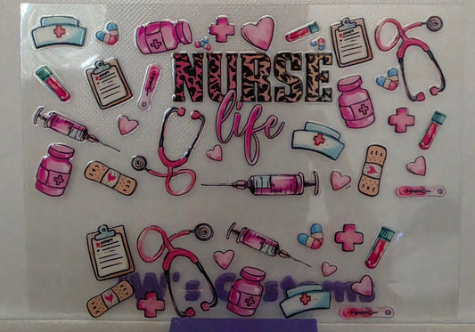 D15- Nurse Life Pink Stanly Keychain Decal