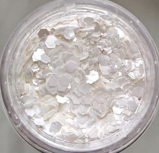 White Matte Glitter