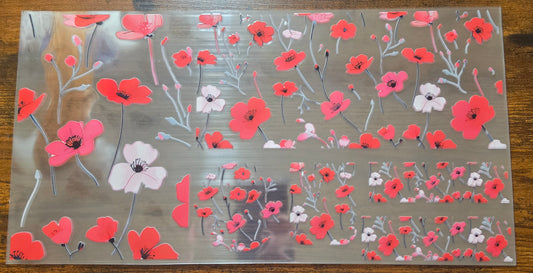 C46- Red Flowers 6pc set