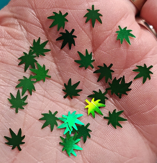 Spring Leaf Shaped Glitter