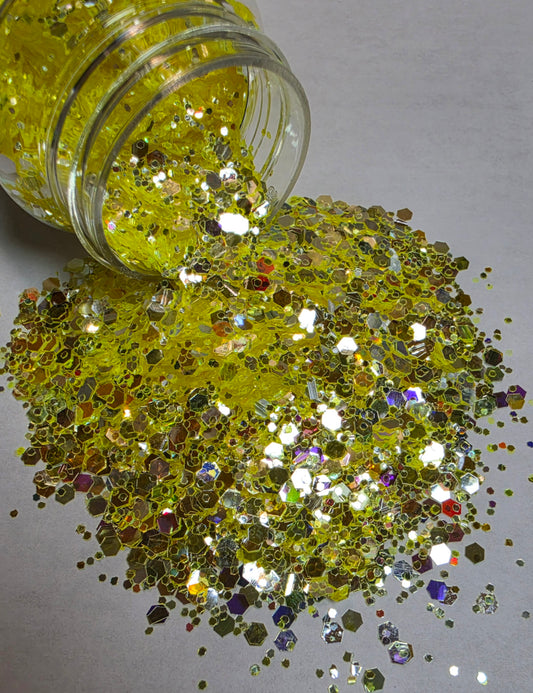 Yellow Flashy Glitter