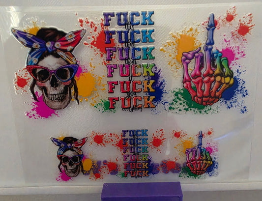 D3-Rainbow F*ck Stanly Keychain Decal