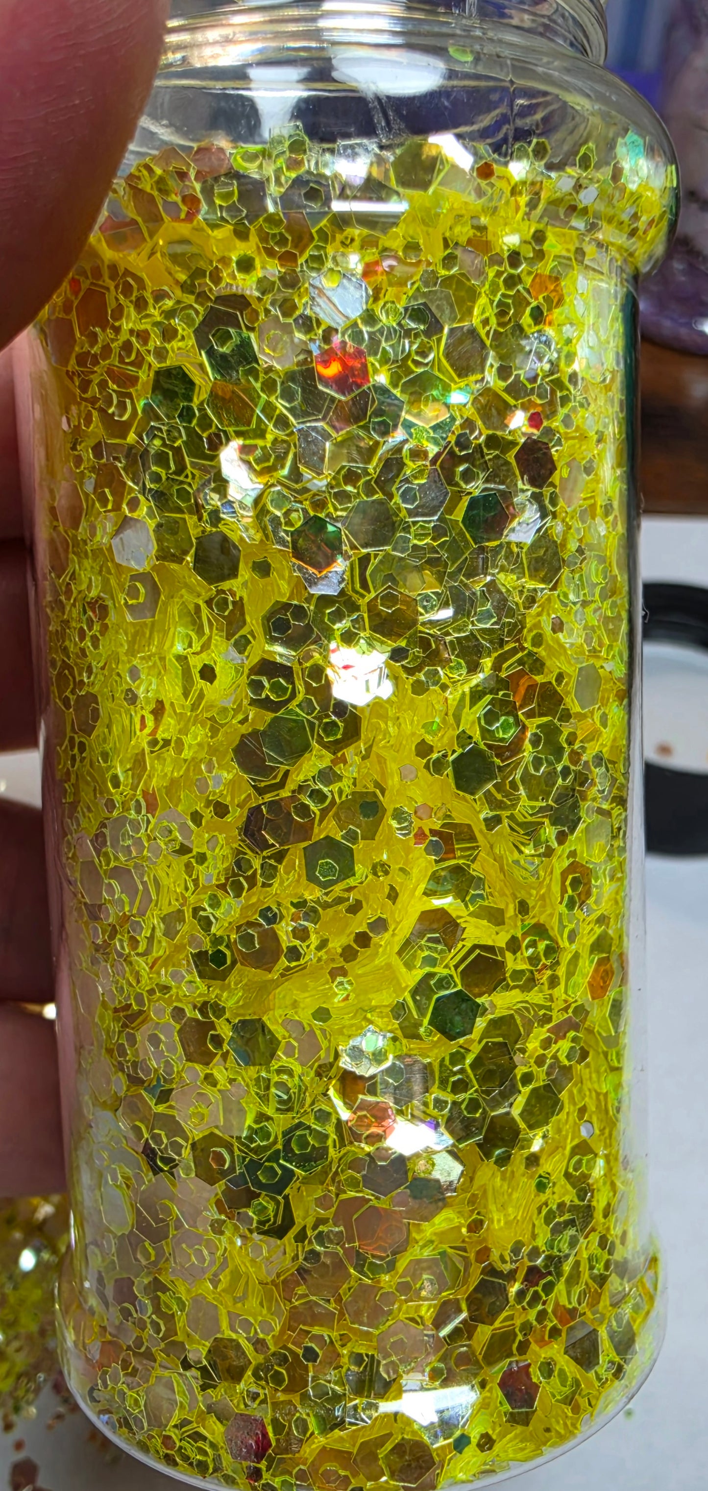 Yellow Flashy Glitter