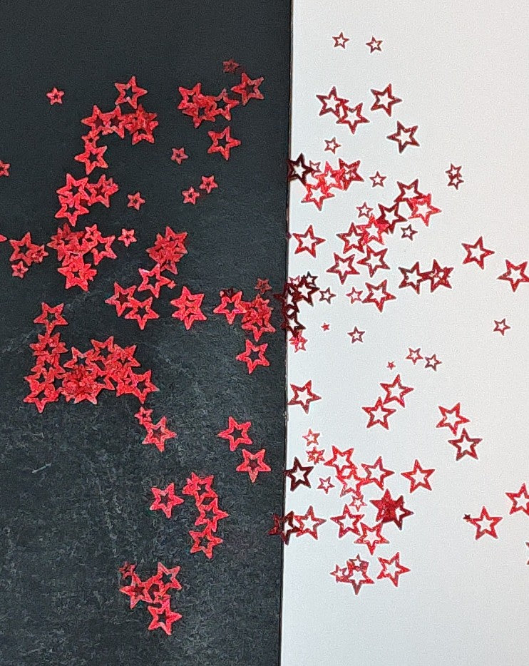 Hollow Star (sparkly red) shape